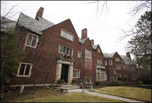 Exterior of the The George Ross Ford estate, built in the 1920s in Perrysburg. The home is going up for auction.