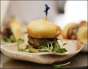 A duck slider was one of the treats served at the 2012 Taste of the Nation at the Toledo Club.