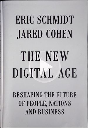 Google Executive Chairman Eric Schmidt, who spent a decade as the company’s CEO, shares his visions of digitally driven change and of a radically different future in The New Digital Age, a book that goes on sale Tuesday.