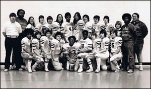 The Toledo Troopers, shown in a 1976 team photograph, won seven consecutive national championships from 1971 through 1977 and often shut out its opponents, winning games by 30 to 40-point margins.