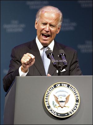 Vice President Joe Biden speaks during The American Legion's annual convention at the George R. Brown Convention Center.