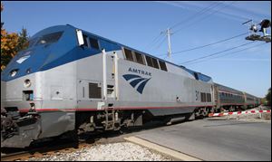 Amtrak passenger trains carry more than 100,000 people through Toledo annually.