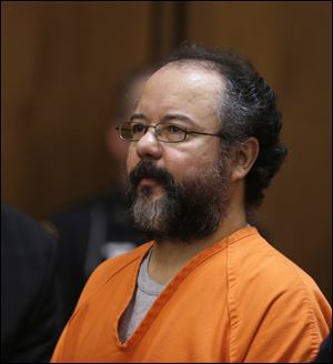 Ariel Castro sits in the courtroom during the sentencing phase Thursday, Aug. 1, 2013, in Cleveland. 
