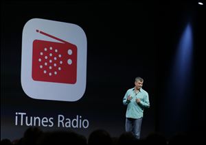 Eddy Cue the Apple senior vice president of Internet Software and Services introduces the new iTunes Radio during the keynote address of the Apple Worldwide Developers Conference in June in San Francisco. 