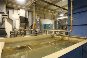 The top of the clarifier at the water plant. The Carroll Township Water Plant was shutdown last week after it was 