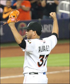 Detroit's Miguel Cabrera fell short in his bid to become the first player to win the Triple Crown in successive seasons. But Cabrera clinched his third batting title in a row, finishing with a .348 average after sitting out Sunday’s regular-season finale at Miami.