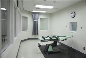 The death chamber of the new lethal injection facility at San Quentin State Prison in San Quentin, Calif.