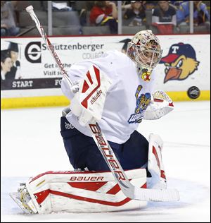 Walleye rookie goalie Mac Carruth finished his exhibition debut with 32 stops.