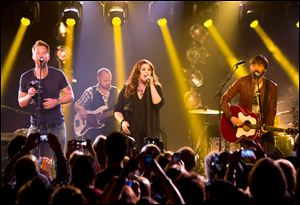 Lady Antebellum: from left, Charles Kelley, Hillary Scott, and  Dave Haywood.