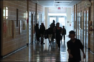 Toledo Public Schools officials said 22,283 students were enrolled in district as of Friday, which means a slower drop in student population than in the past.