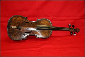 A violin believed to be the one played by Titanic bandmaster Wallace Hartley. It’s a poignant scene familiar to anyone who has watched “Titanic”  as the ship slides into the icy waters, musicians perform for the passengers, playing with stoic resolve until the final hour. 