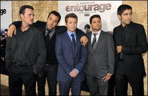 'Entourage' cast members, from left, Kevin Dillon, Jeremy Piven, Kevin Connolly, Jerry Ferrara and Adrian Grenier.