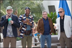 From left, Kevin Kline, Morgan Freeman, Robert De Niro and Michael Douglas in a scene from 