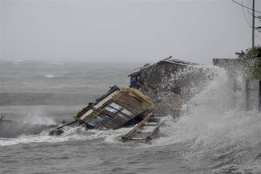 Year s Strongest Typhoon Blasts Philippines The Blade