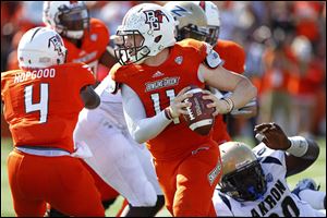 Bowling Green’s Matt Johnson has completed 160 of 244 passes for 2,079 yards this season. The Falcons are 6-3, 4-1 in the MAC.