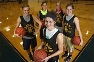 Archbold was 25-2 last year and looks to win the NWOAL title again with, from left, Hannah Hesterman, Jesse Fidler, Winter Fricke, Cassidy Wyse, and Cassidy Williams.