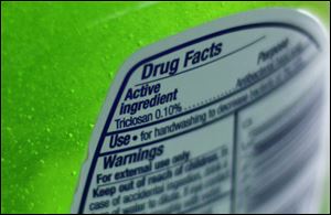 The drug facts on a bottle of Dawn Ultra antibacterial soap.