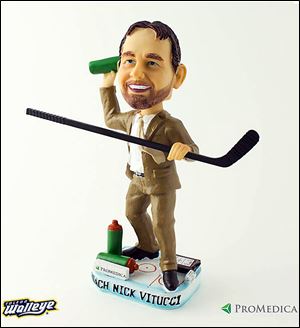 The first 2,000 fans at today’s Walleye game will get a Nick Vitucci bobblehead.