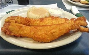 Alaskan Pollack at the Briarfield Cafe is an all-you-can-eat special on Fridays.