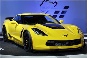 The 2015 Chevrolet Corvette Z06 debuts at media previews during the North American International Auto Show in Detroit.