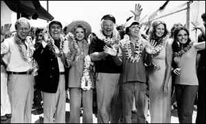 Russell Johnson, left, played the part of the professor on 
