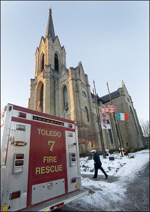 Firefighters have their own ministry, Msgr. Christopher Vasko told those gathered for Mass. ‘When we think of the risks that any first-responder takes, that’s a call from God,’ he said.