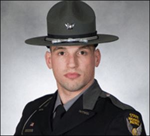 Ohio State Highway Patrol Trooper  Andrew Clouser, 29,  was injured while responding to the first crash on the Ohio Turnpike on Wednesday.