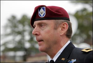 Brig. Gen. Jeffrey Sinclair, who admitted to inappropriate relationships with three subordinates, leaves the courthouse at Fort Bragg, N.C., Wednesday.