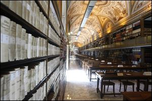 A view of the Vatican Apostolic Library, Vatican City.