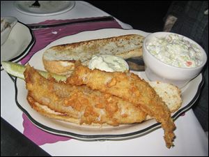 The fish sandwich at BJ's Hide-A-Way in Oregon.