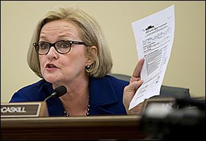 Sen. Claire McCaskill referred to the largest civil fine allowed —$35 million — while questioning GM’s chief.
