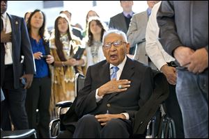 Edmond Harjo, 96, of the Seminole Nation of Oklahoma, and one of the last surviving code talkers, died at 96 on Wednesday, April 9, 2014