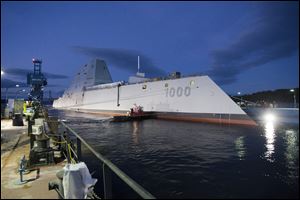 The Zumwalt-class guided-missile destroyer DDG 1000.