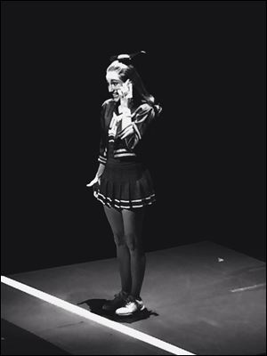 Whitmer High School graduate Emily Mitchell plays a cheerleader in a touring production of the musical ‘Bring it On.’ 