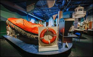 A life raft recovered from the Edmund Fitzgerald is on display at the National Museum of the Great Lakes, which moved from Vermilion, Ohio.