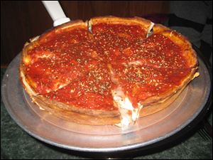 Chicago deep dish pizza.