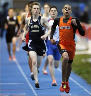 Frank Hayes of Southview wins the 800 meter run. He was also part of the winning 1600-meter relay team for the Cougars.