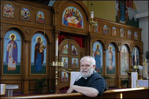 The Rev. Paul Gassios at St. George Orthodox Cathedral in Rossford.