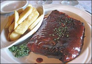 Ribs and French fries at Memphis Pearl.