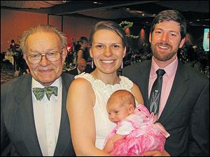 Dr. George Baibak, Daniel Johnson, Annie Johnson, and Baby Ellie, Dr. Baibak's great granddaughter.