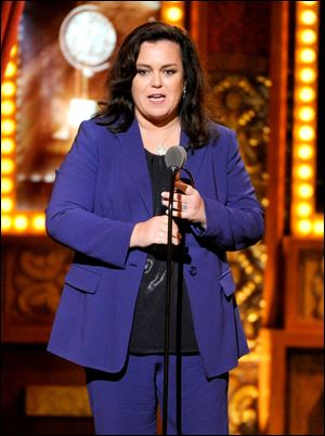 Rosie O'Donnell accepts the Isabelle Stevenson Award on stage at the 68th annual Tony Awards at Radio City Music Hall on Sunday.