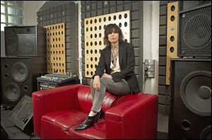 Chrissie Hynde in a north London recording studio June 10 following the release of her first solo venture, six years after the last Pretenders album. 
