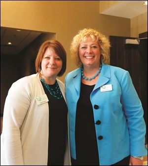 Ovarian Cancer Connection Board members Angie Rumor, left, and Melodee Pollock.
