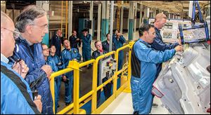 Chrysler Group LLC Chairman and CEO Sergio Marchionne saw a demonstration in the paint shop inside Chrysler Group’s Toledo Assembly Complex when he visited the plant last summer to celebrate the production launch of the all-new Jeep Cherokee.