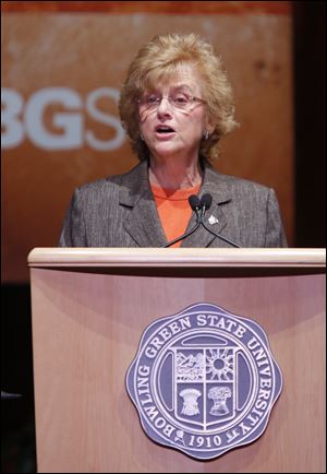The Bowling Green State University Board of Trustees unanimously approved today a three-year extension of University President Mary Ellen Mazey's contract and gave her a 1 percent pay raise.