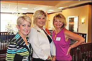 From left, Penny Kice, Laura Dosch, and Michelle Keeling during the Women of Waterford’s monthly meeting.