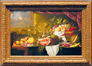 Still Life with a View of the Sea, by Jan Davidsz de Heem.