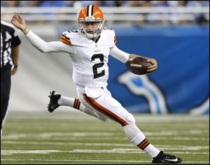 Cleveland Browns quarterback Johnny Manziel was 7 of 11 for 63 yards while playing most of the second quarter and all of the third Saturday night. The No. 22 overall draft pick out of Texas A&M drove Cleveland’s second- and third-teamers to one field goal in four possessions.