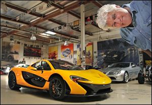 Jay Leno paid $1.2 million to add the McLaren P1 to his collection of cars in Burbank, Calif. The entertainer has 130 automobiles, 93 motorcycles, and assorted automotive parts. All the vehicles are ready to drive, with a key in the ignition.