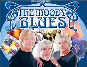 From left, Moody Blues singer-guitarist Justin Hayward, drummer Graeme Edge, and bassist-singer John Lodge.